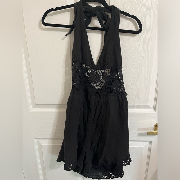 Free People Wide Leg Halter Romper - Picture 2 of 13